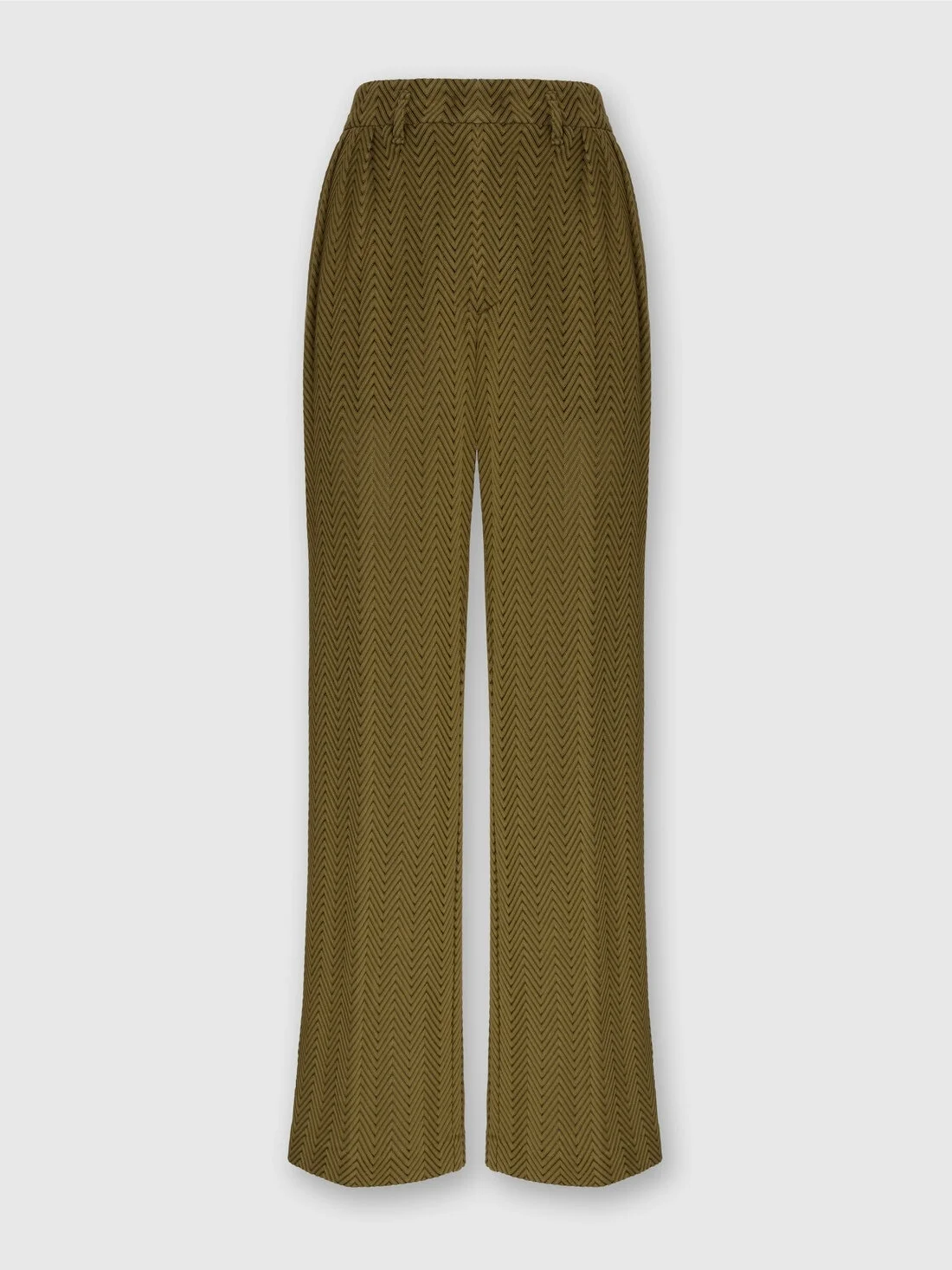 Tailored Pants with Zigzag Pattern - 1
