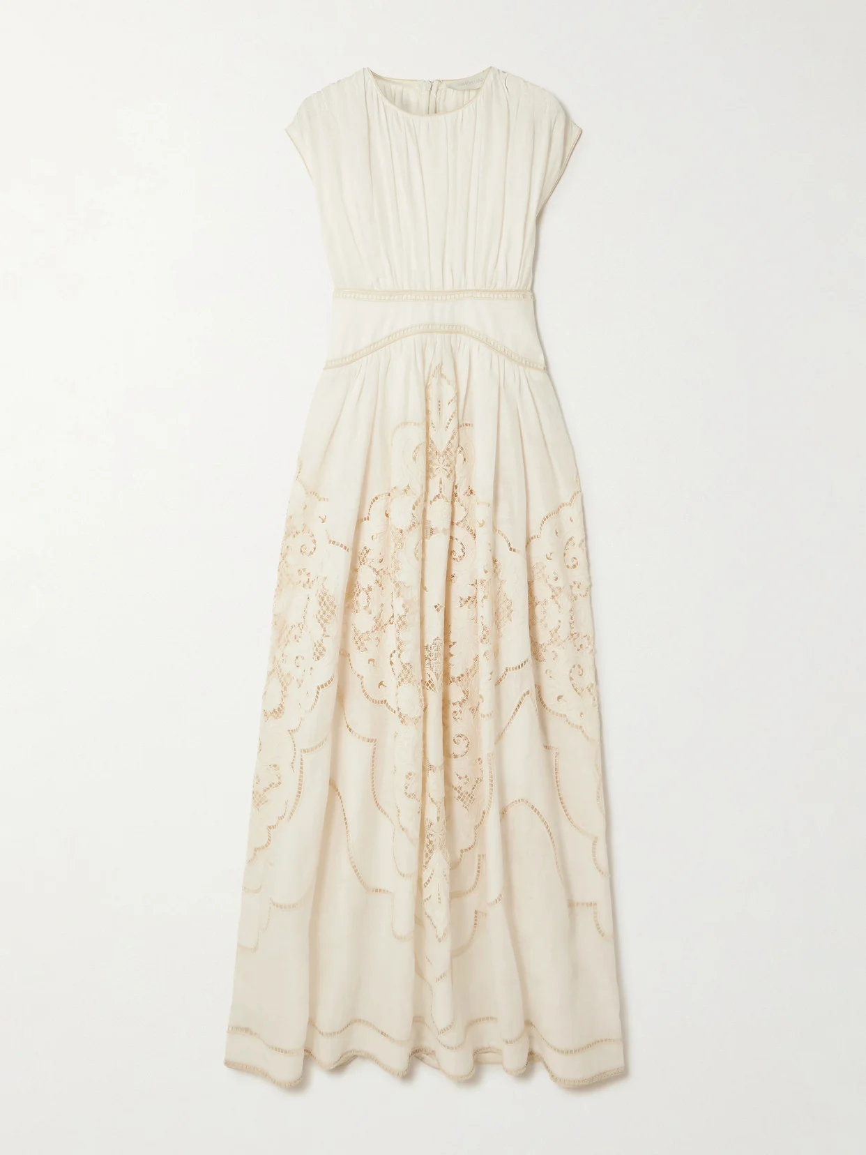 Daylight Broderie Anglaise Linen Midi Dress - 1