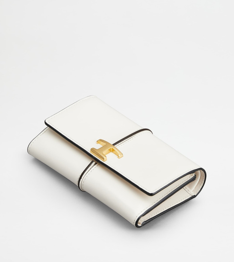T TIMELESS WALLET IN LEATHER - WHITE 4