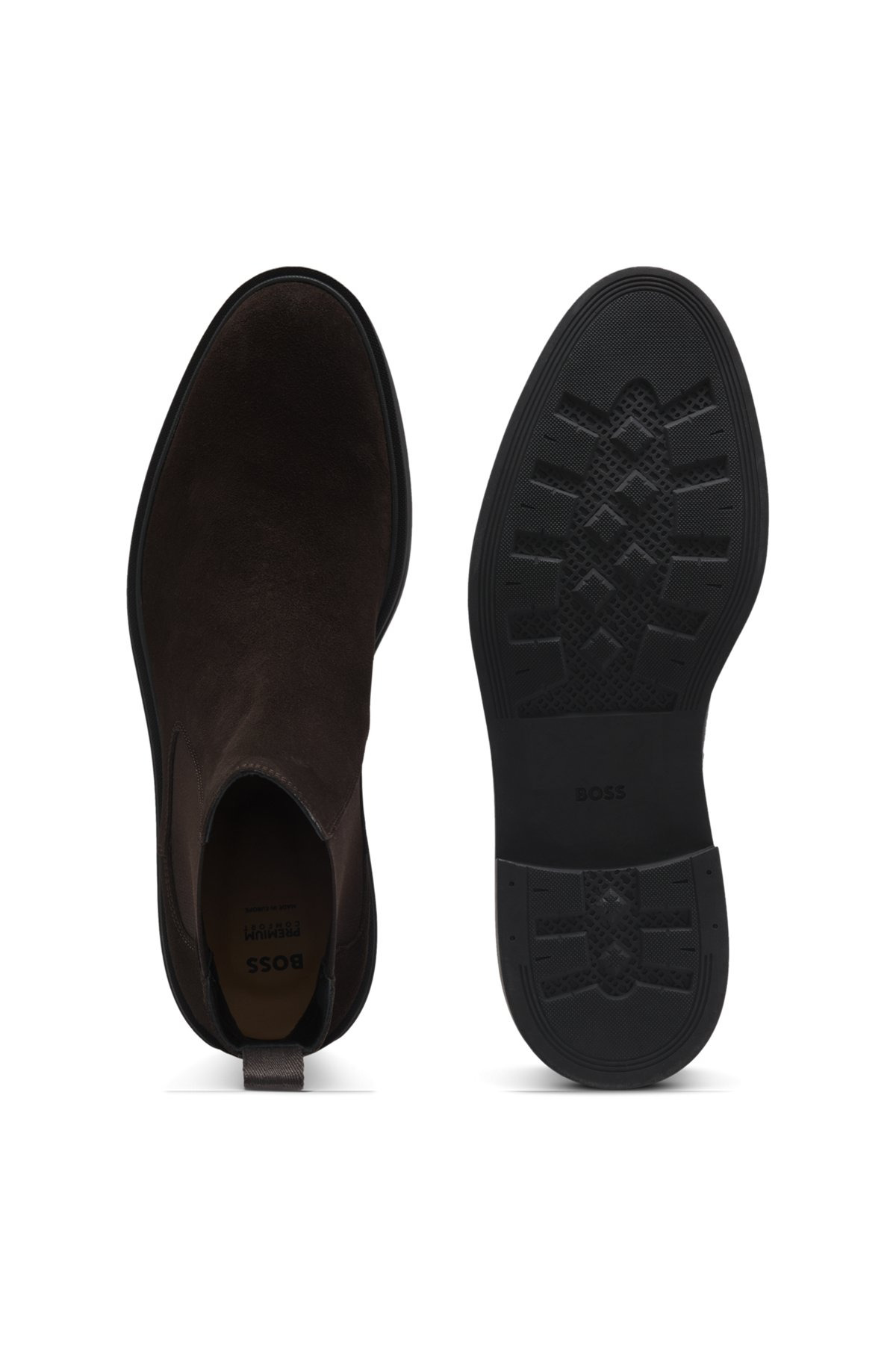 SUEDE CHELSEA BOOTS WITH SIGNATURE STRIPE - 4
