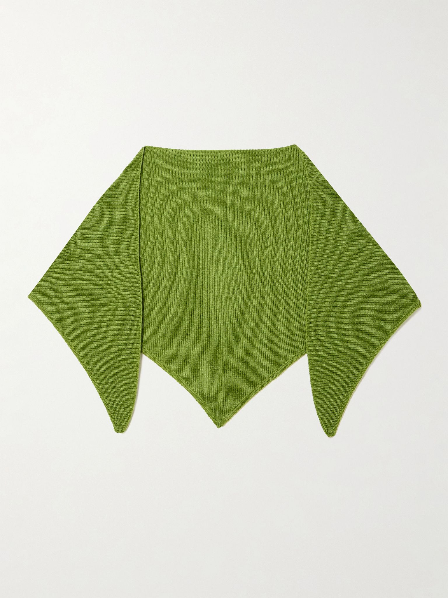 Fionn ribbed cashmere scarf Green - 1