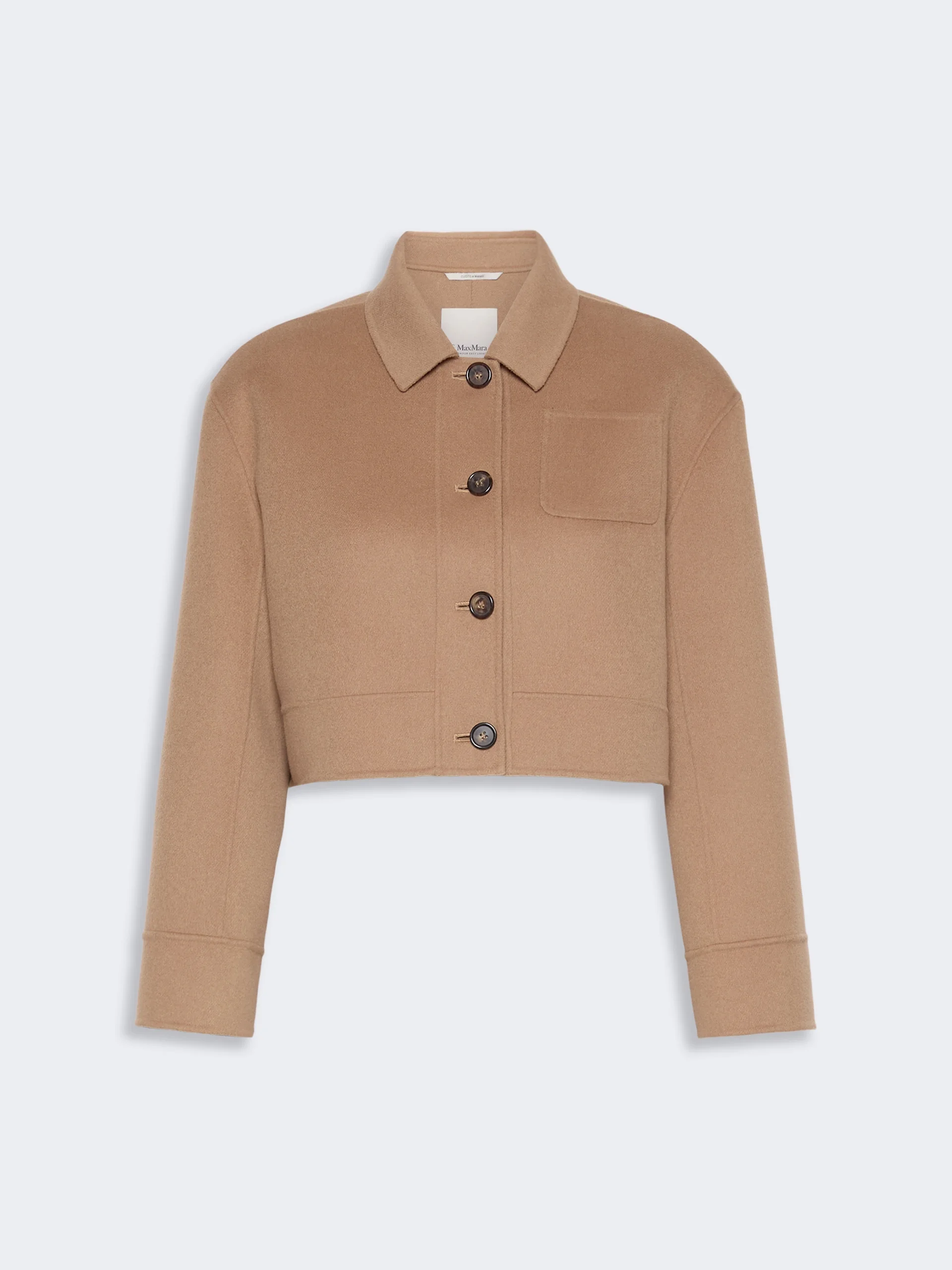 GIGLIO Wool drap cropped jacket - CAMEL - 1