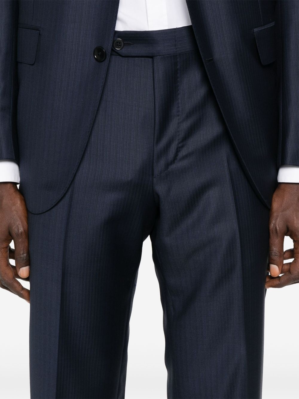 stripe-pattern suit - 5