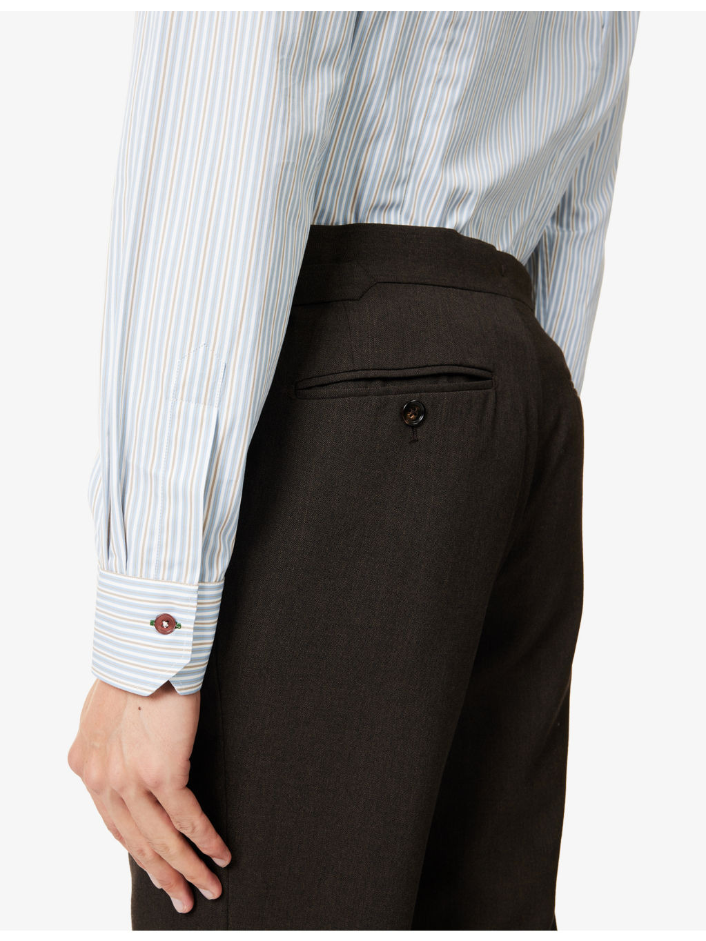 Striped Long-Sleeve Cotton Shirt - 5