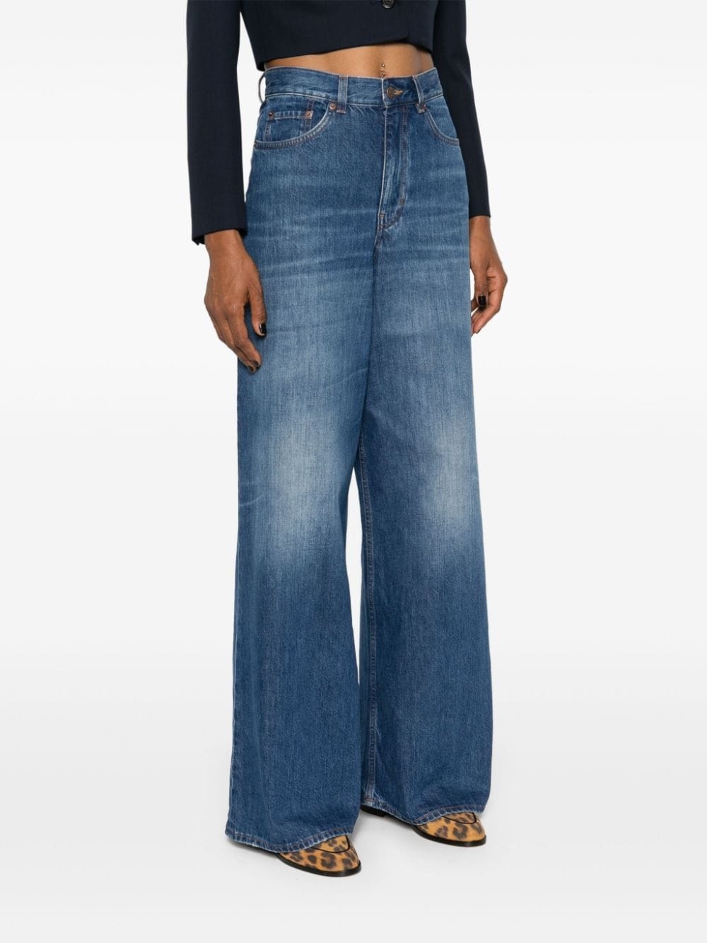 high-rise wide-leg jeans - 3
