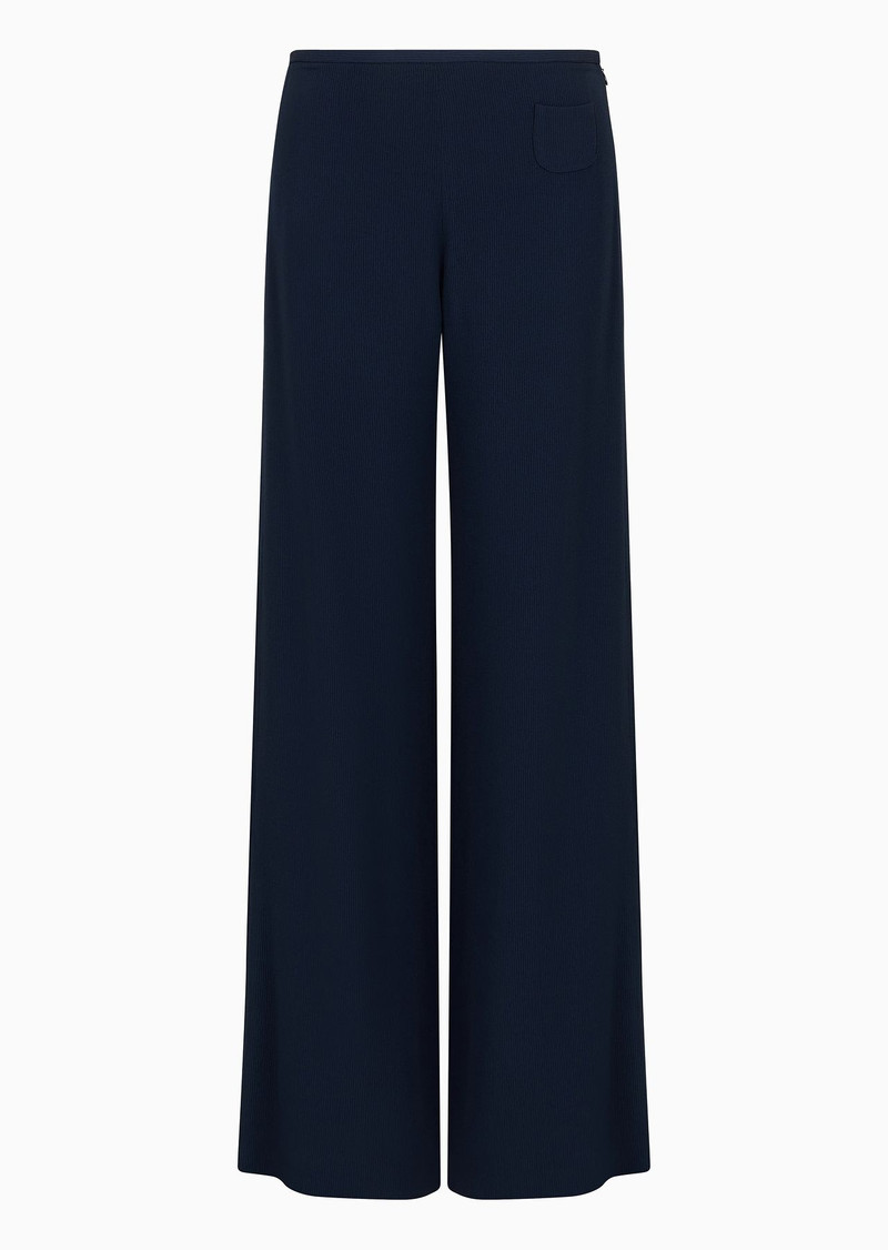 Icon canneté cady palazzo trousers with small pocket - 1
