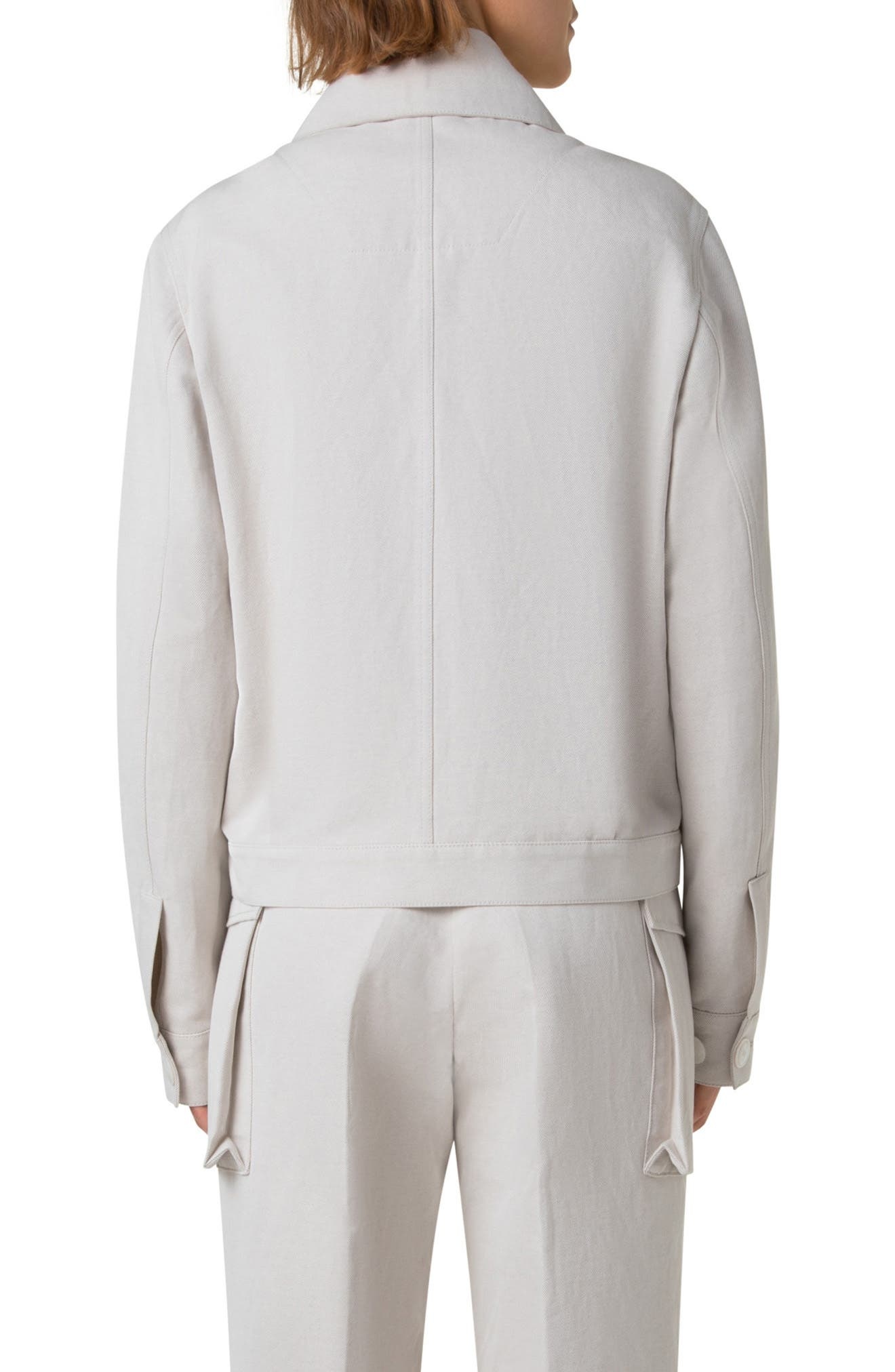 Akris Arno Cotton & Linen Twill Trench Jacket in Greige at Nordstrom - 2