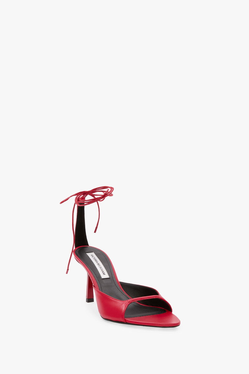 Victoria Beckham Eliza Stiletto Sandal 75 In Red Leather outlook