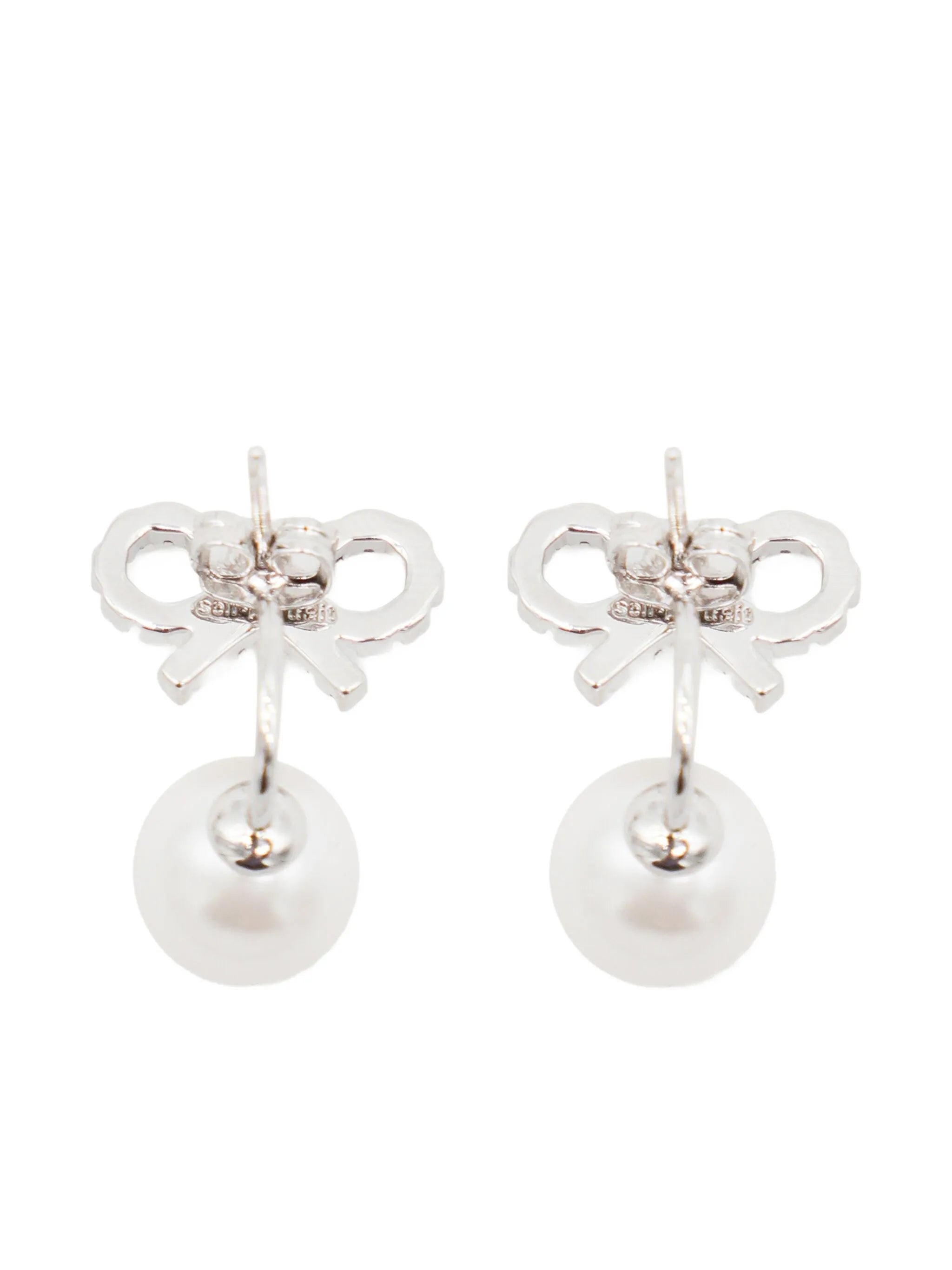 Crystal Bow Drop Earrings - 6