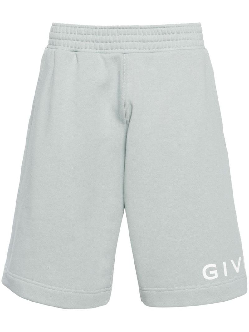 logo-print jersey bermuda shorts 1
