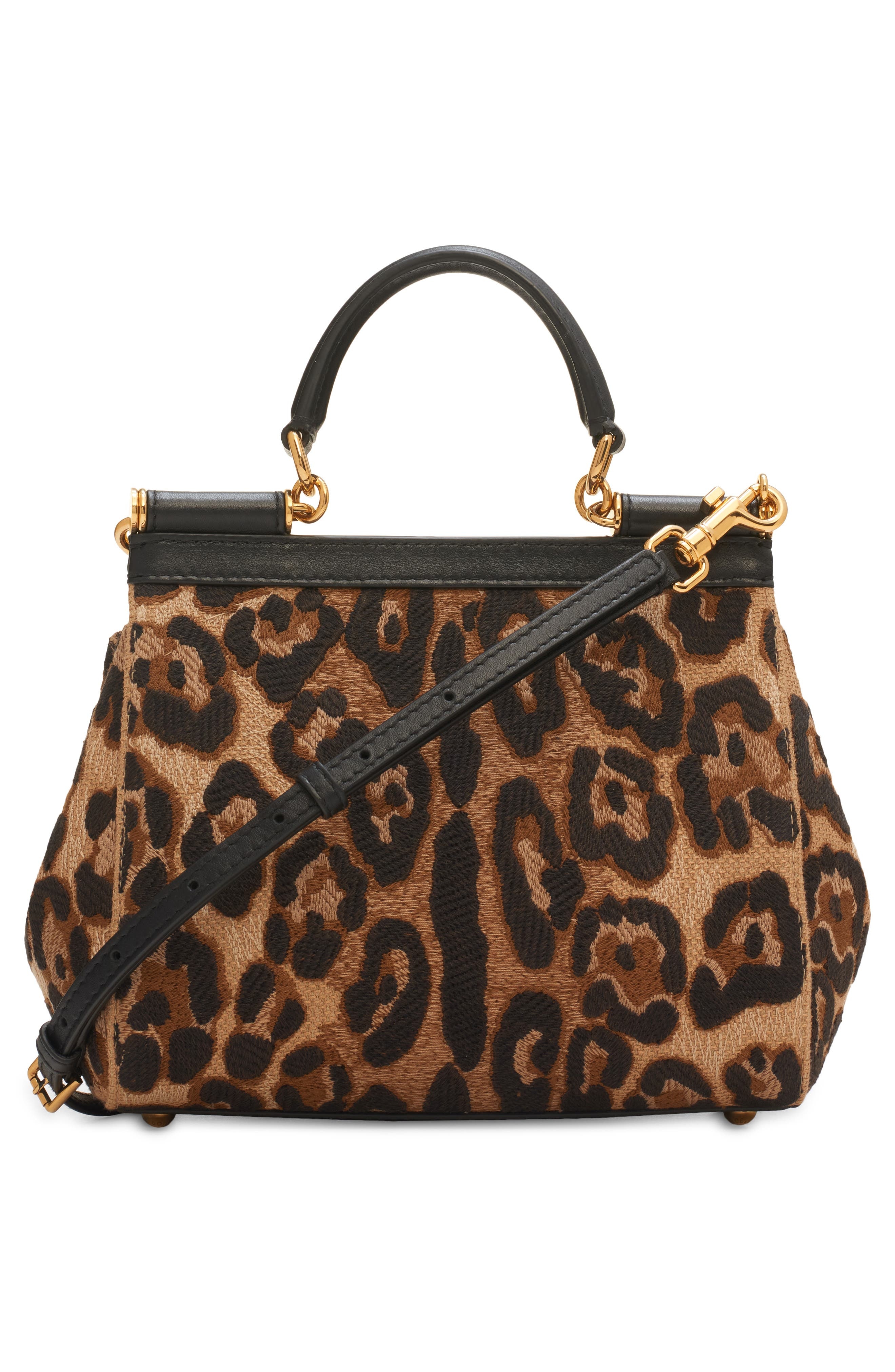Dolce&Gabbana Sicily Jacquard Handbag in Leopard/nero at Nordstrom - 2