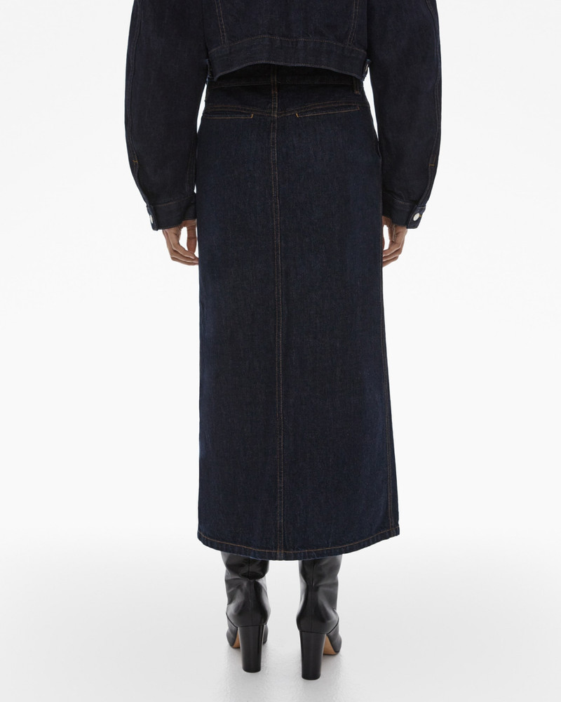 SLIT DENIM MIDI SKIRT 4