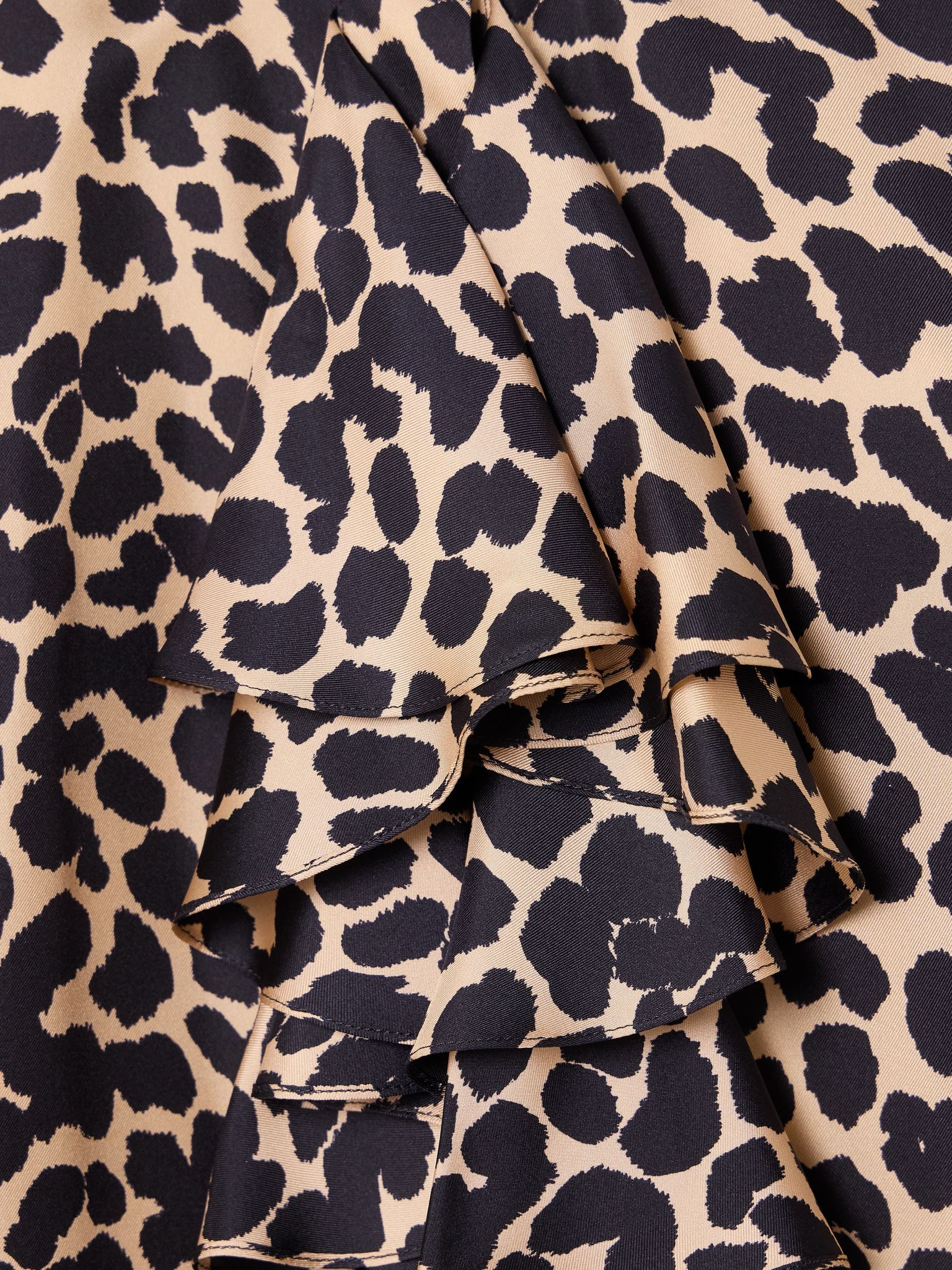 Ruffled leopard-print silk blouse Leopard print - 5