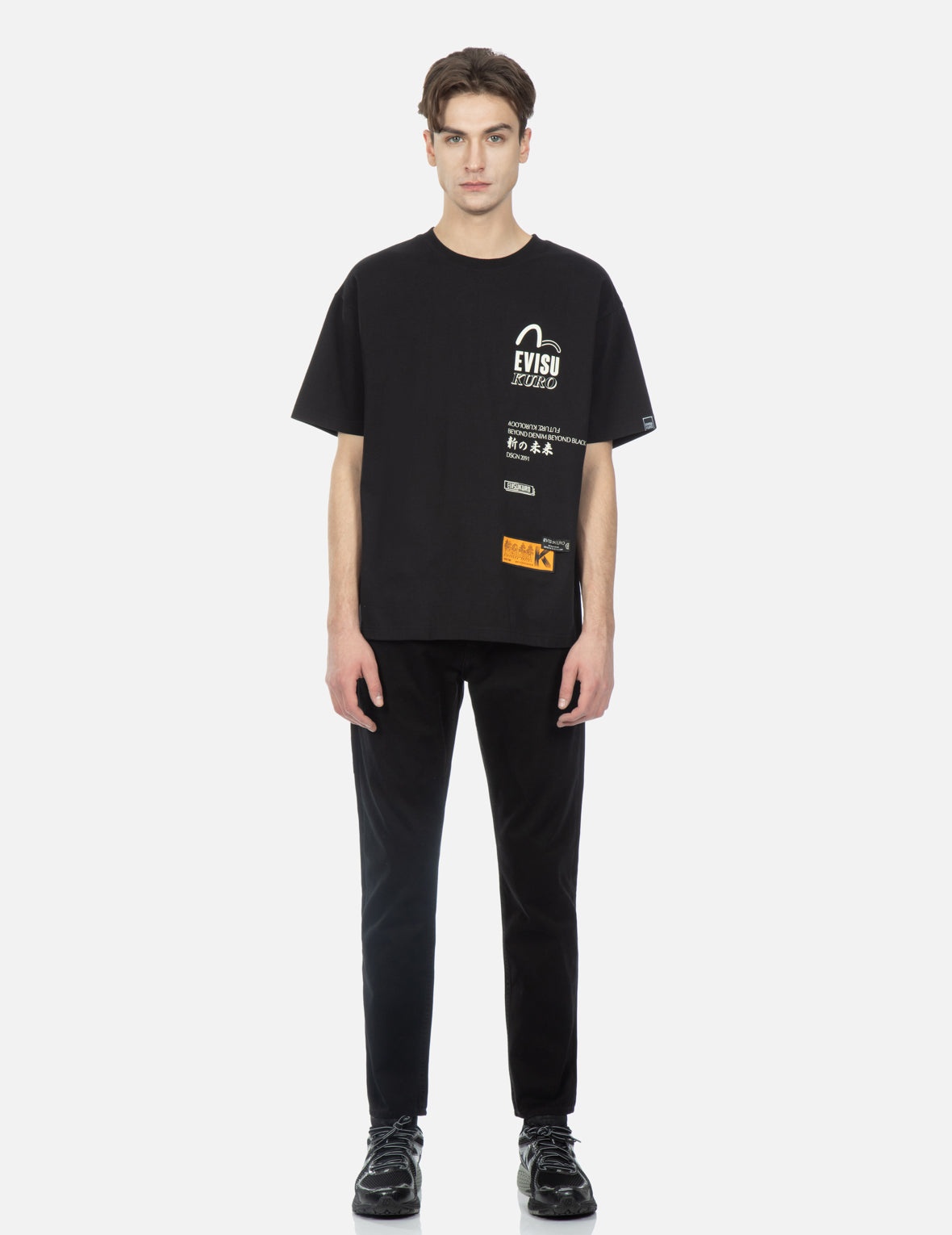 Wave Pattern Seagull Embroidery Cropped Carrot Fit Jeans #2017 - 6