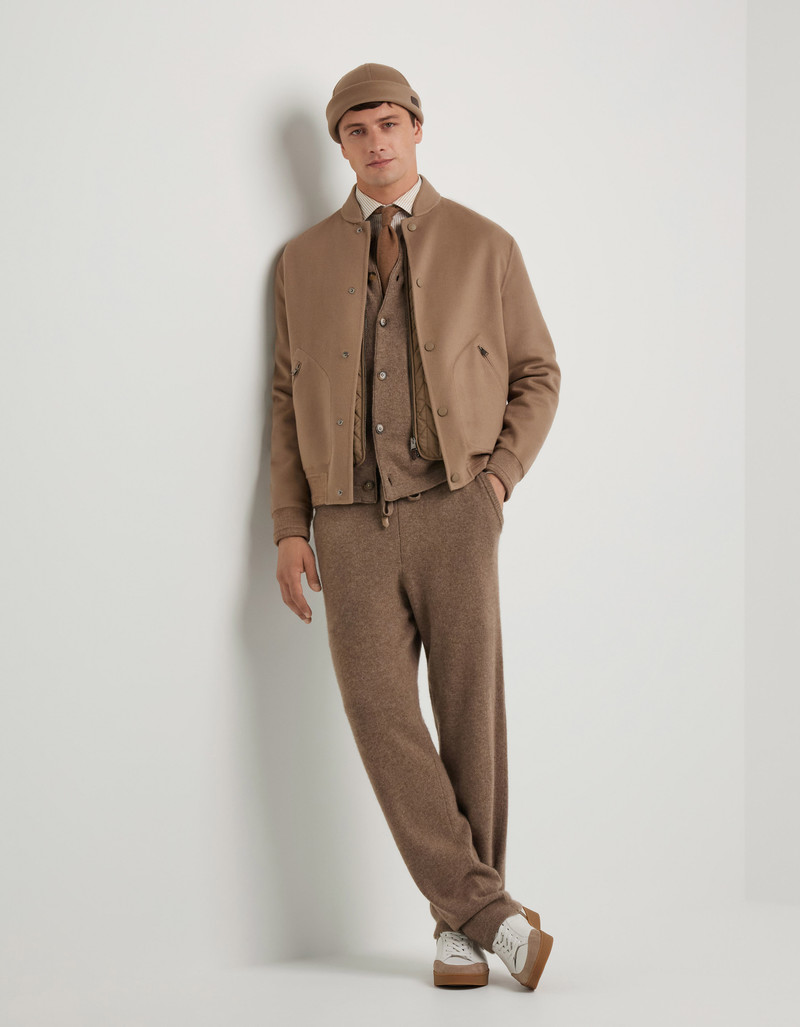 Canali HAZELNUT STRAIGHT-BOTTOM PANTS IN WOOL-CASHMERE outlook