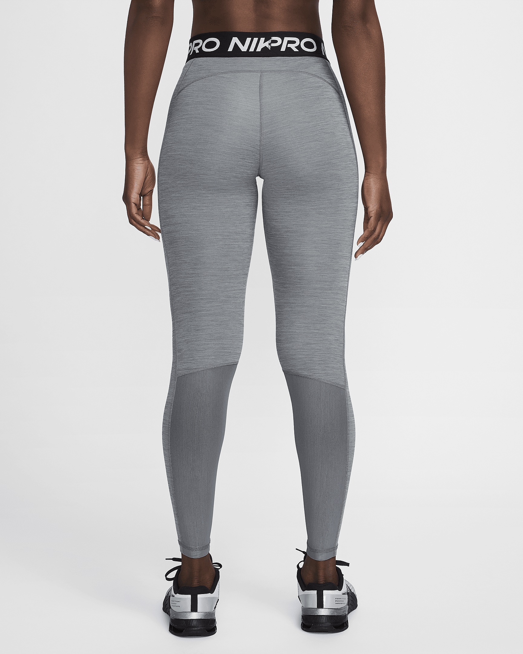 Nike Pro Women's Mid-Rise Mesh-Paneled Leggings - 2