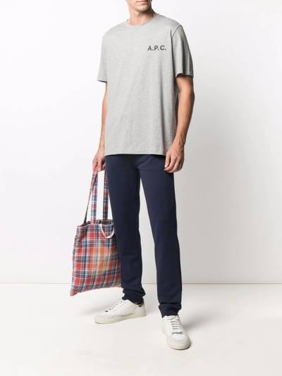 A.P.C. logo-print cotton track pants outlook