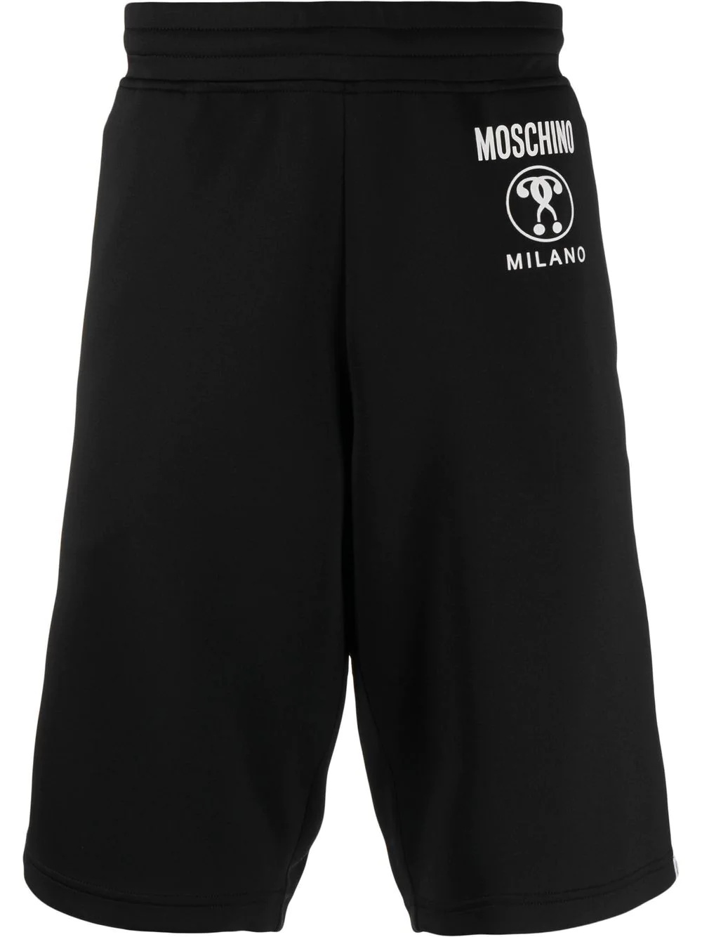 logo-print slip-on track shorts - 1