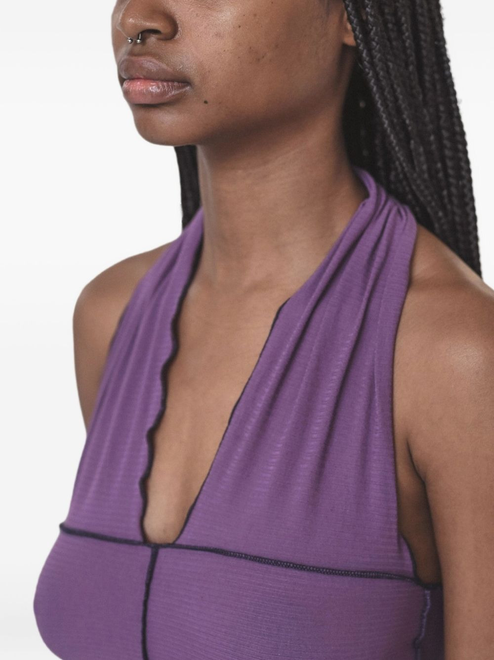 Cinder halterneck panelled top - 3