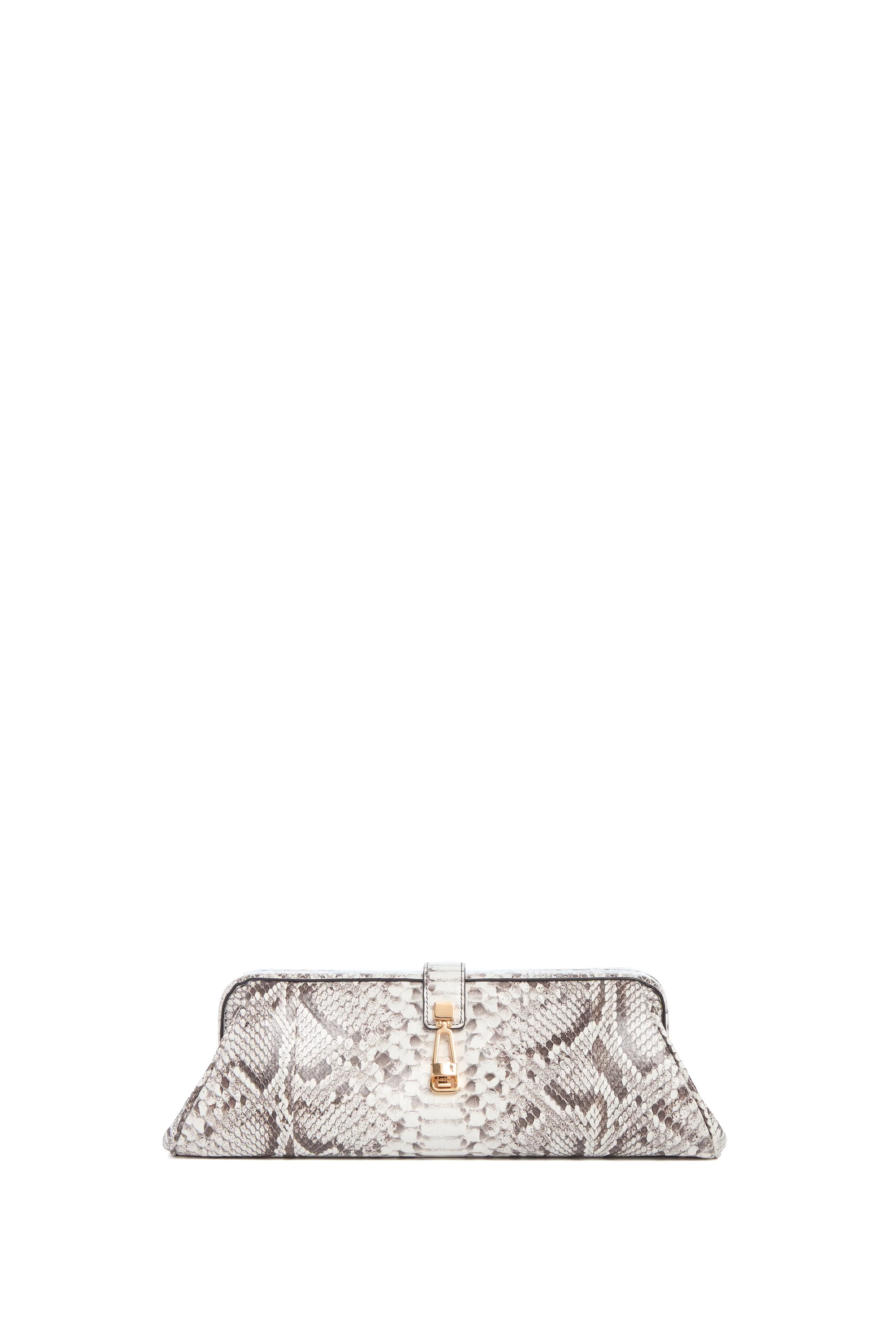 Paola Clutch in Black & White Inversa™ Snakeskin - 1