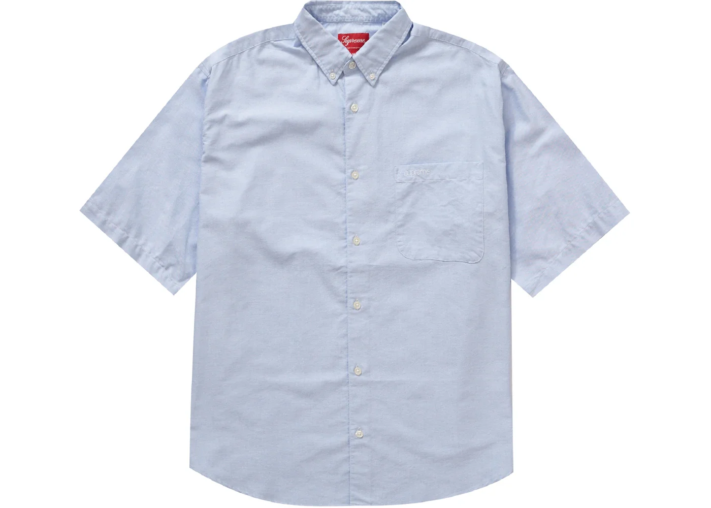 Supreme Loose Fit S/S Oxford Shirt Light Blue - 1