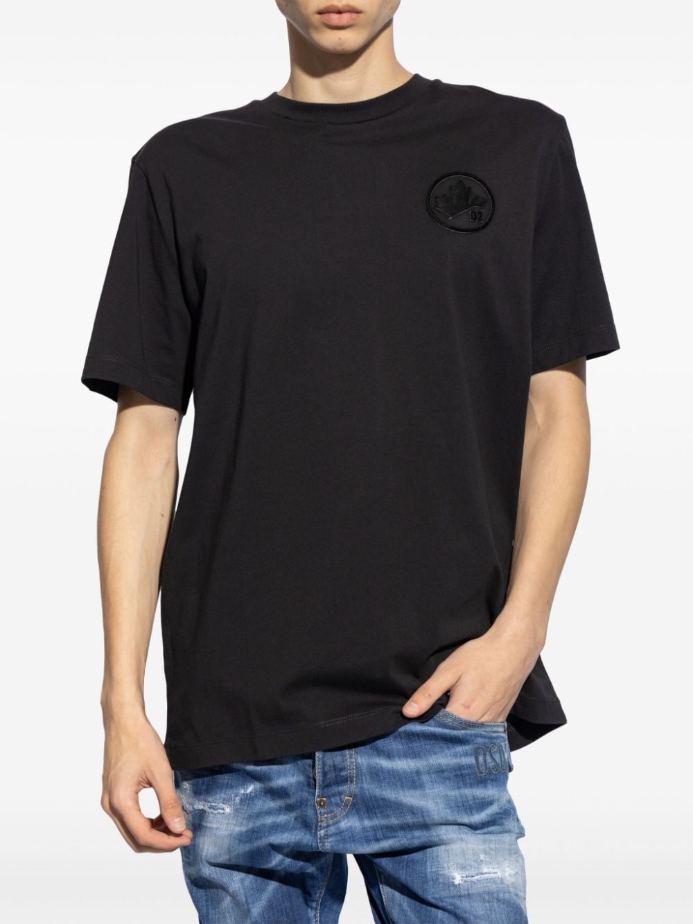 logo-appliquÃ©d cotton T-shirt - 3