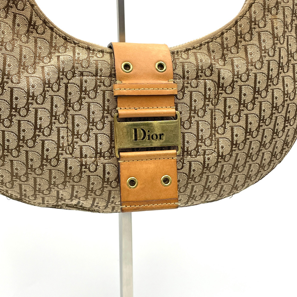 Christian - Christian Dior Street Chic Beige Fabric Hobo Bag - 10
