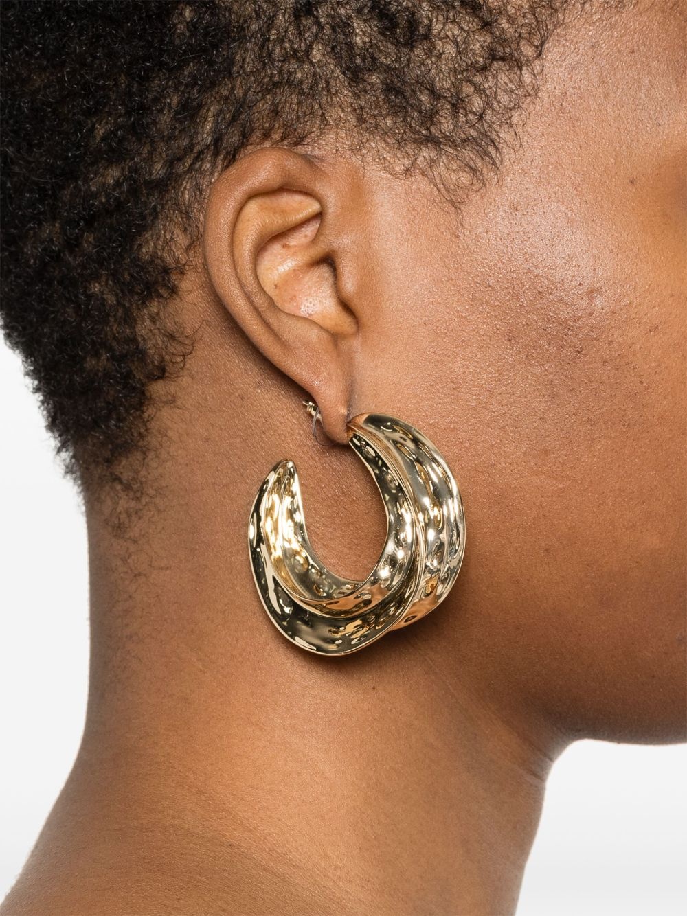 sculpted hoop earrings - 2