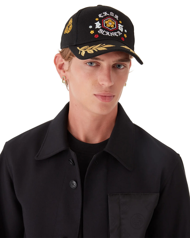 CASABLANCA Emblem Laurel Embroidered Cap | Casablanca Paris outlook