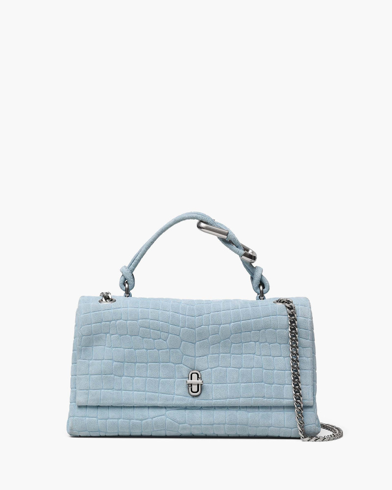 THE SUEDE CROC DUAL CONVERTIBLE SHOULDER BAG 1