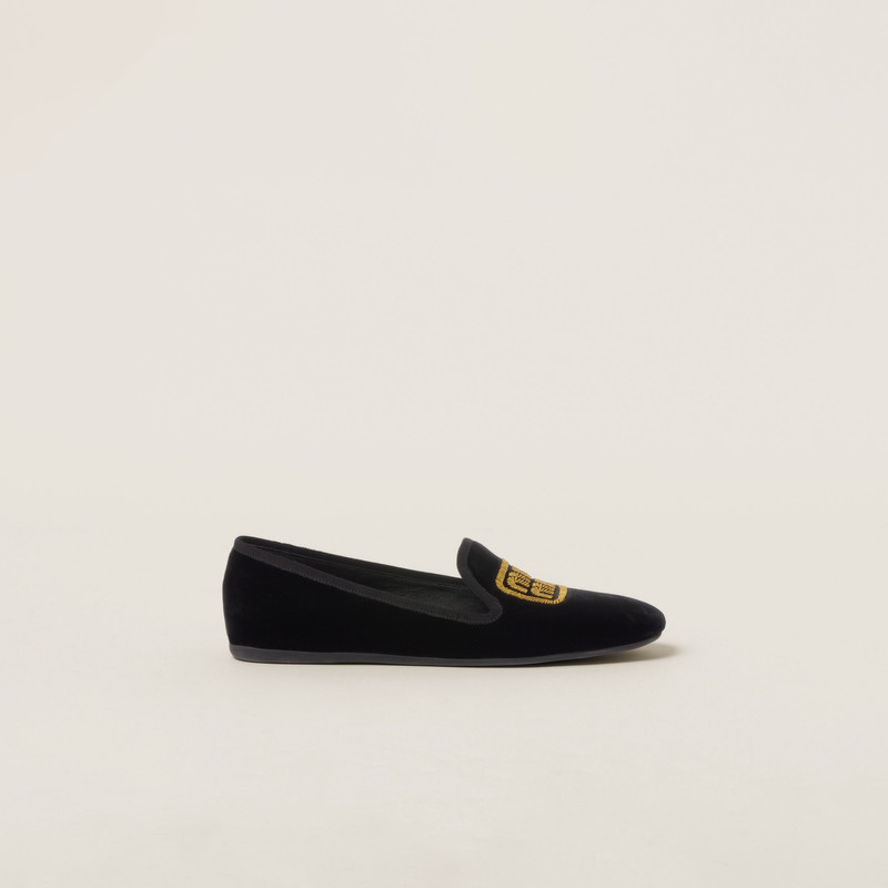 Miu Miu Velvet slippers outlook