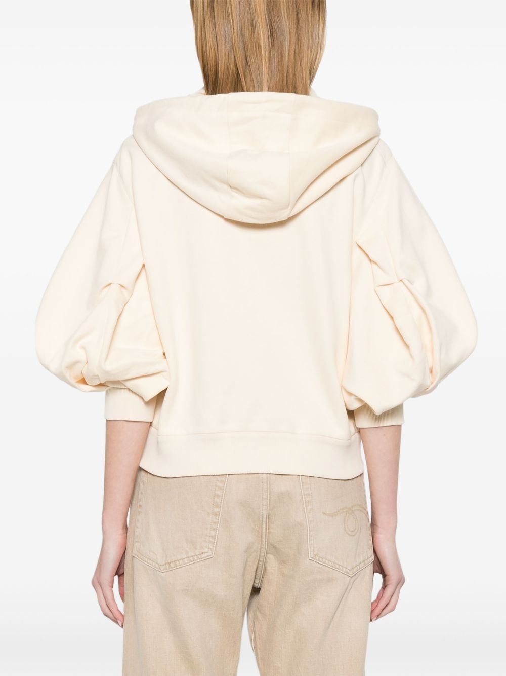 cotton zip-up hoodie - 4