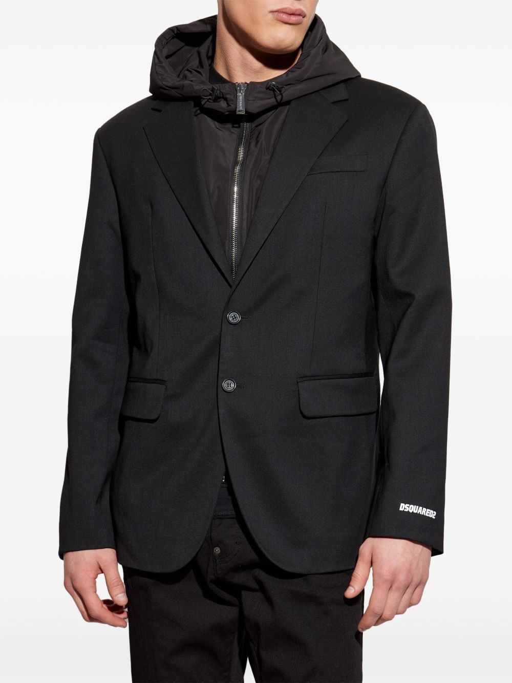layered-design blazer - 3