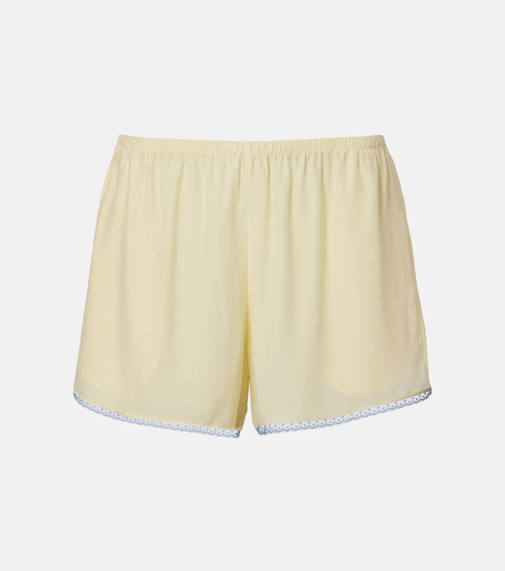 Lace-trimmed silk shorts - 1