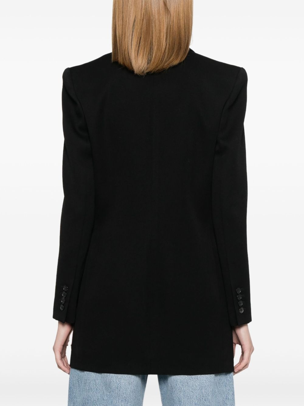 double-breasted wool blazer - 4