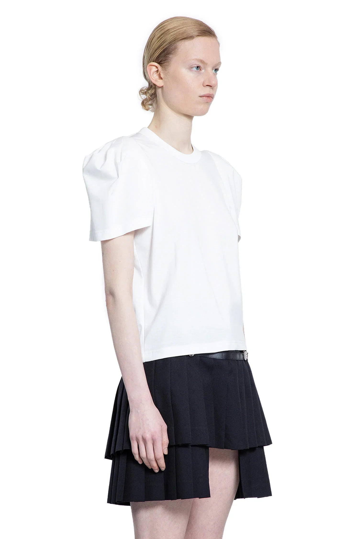 Puff-Sleeve-Cotton-Jersey-T-Shirt - 2