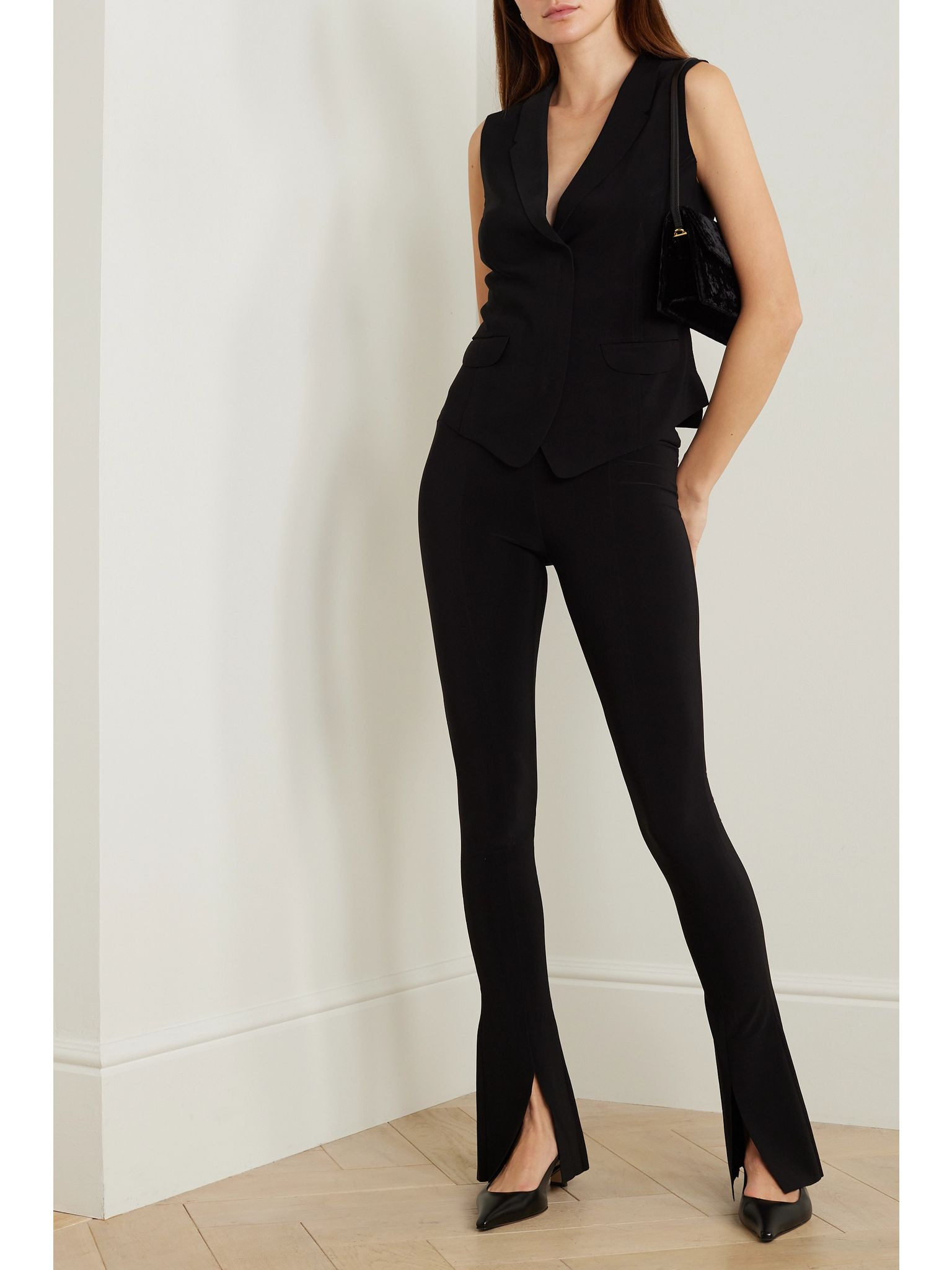 Spat stretch-jersey flared leggings Black - 2