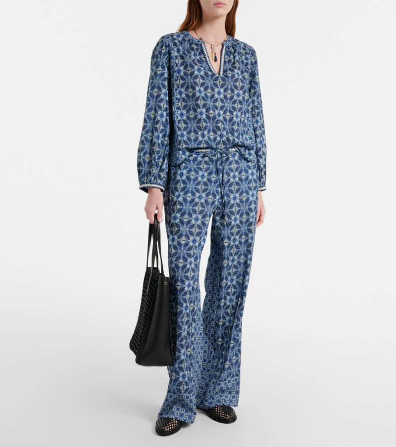 velvet Claudie printed cotton blouse outlook