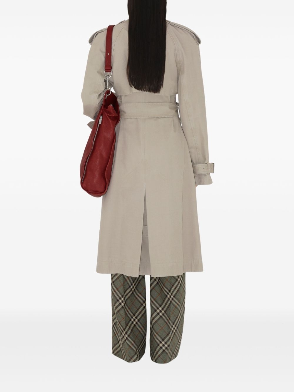 long cotton trench coat - 4