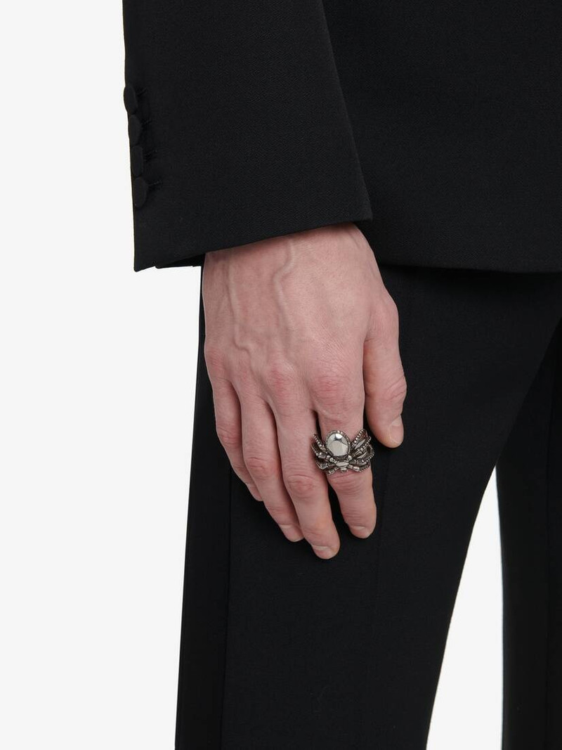 Alexander McQueen Men's Spider Ring in Antique Silver outlook