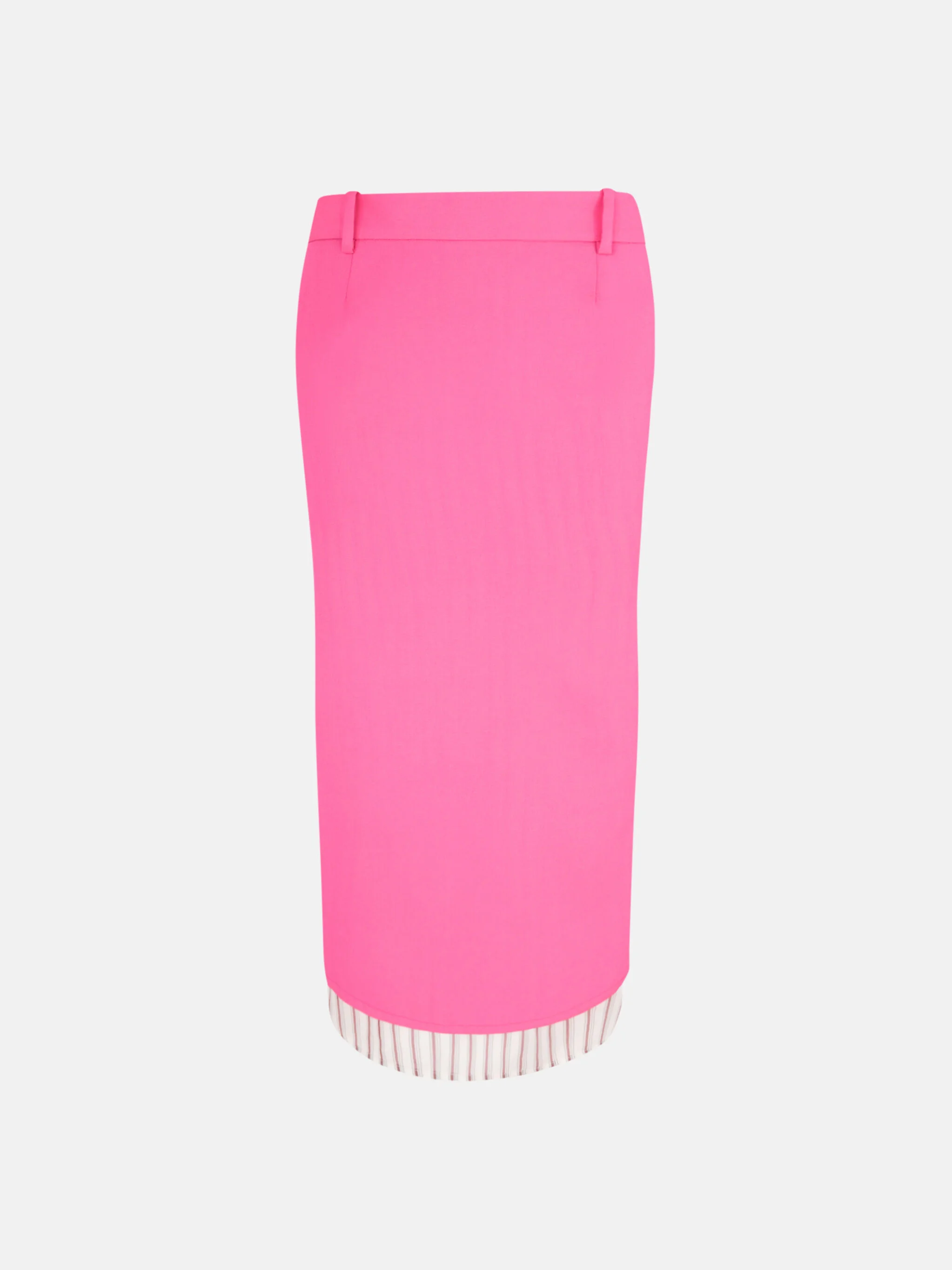 NEON PINK MIDI SKIRT - 1