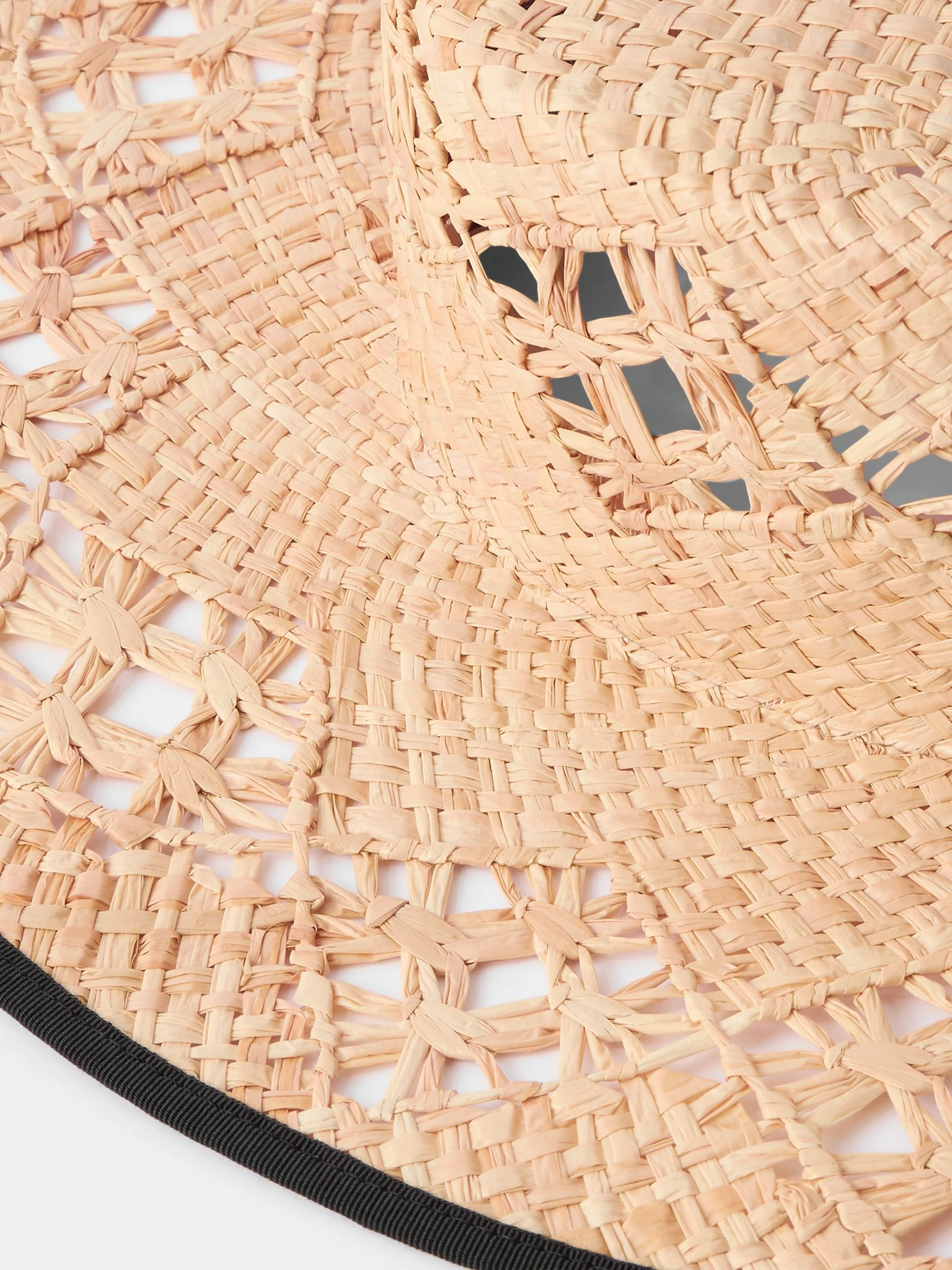 Artemisia grosgrain-trimmed straw hat Neutral - 3
