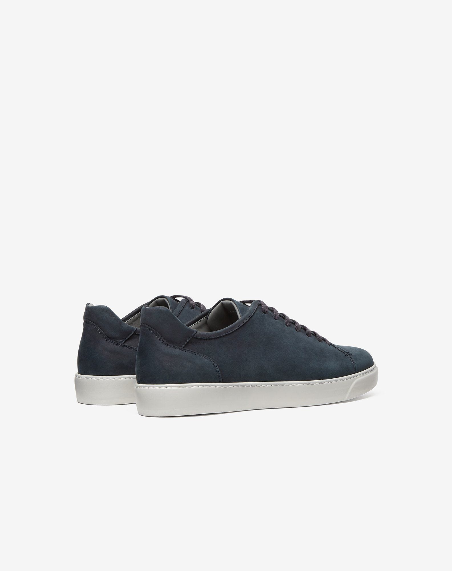 Blue leather trainers - 3