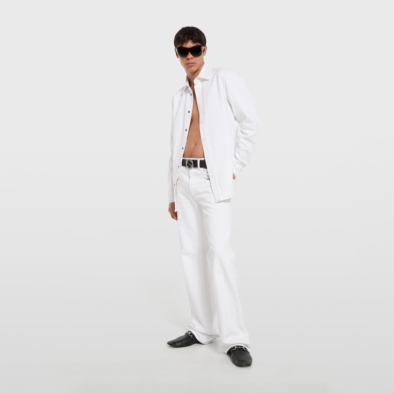 GUCCI Washed certified cotton denim shirt outlook