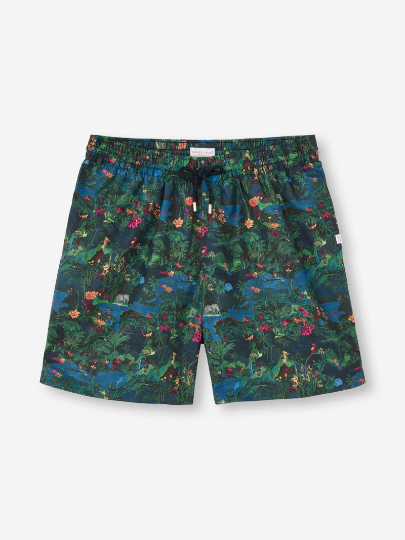Derek Rose Men's Swim Shorts Multi Midnight Jungle Print outlook