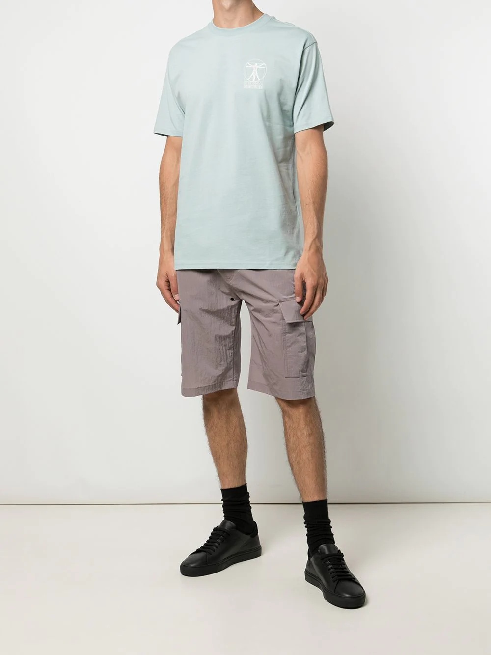 drawstring cargo shorts - 2