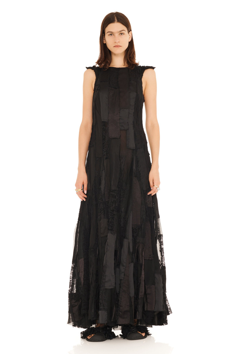 Collina Strada BLACK DEADSTOCK PRIMROSE DRESS outlook