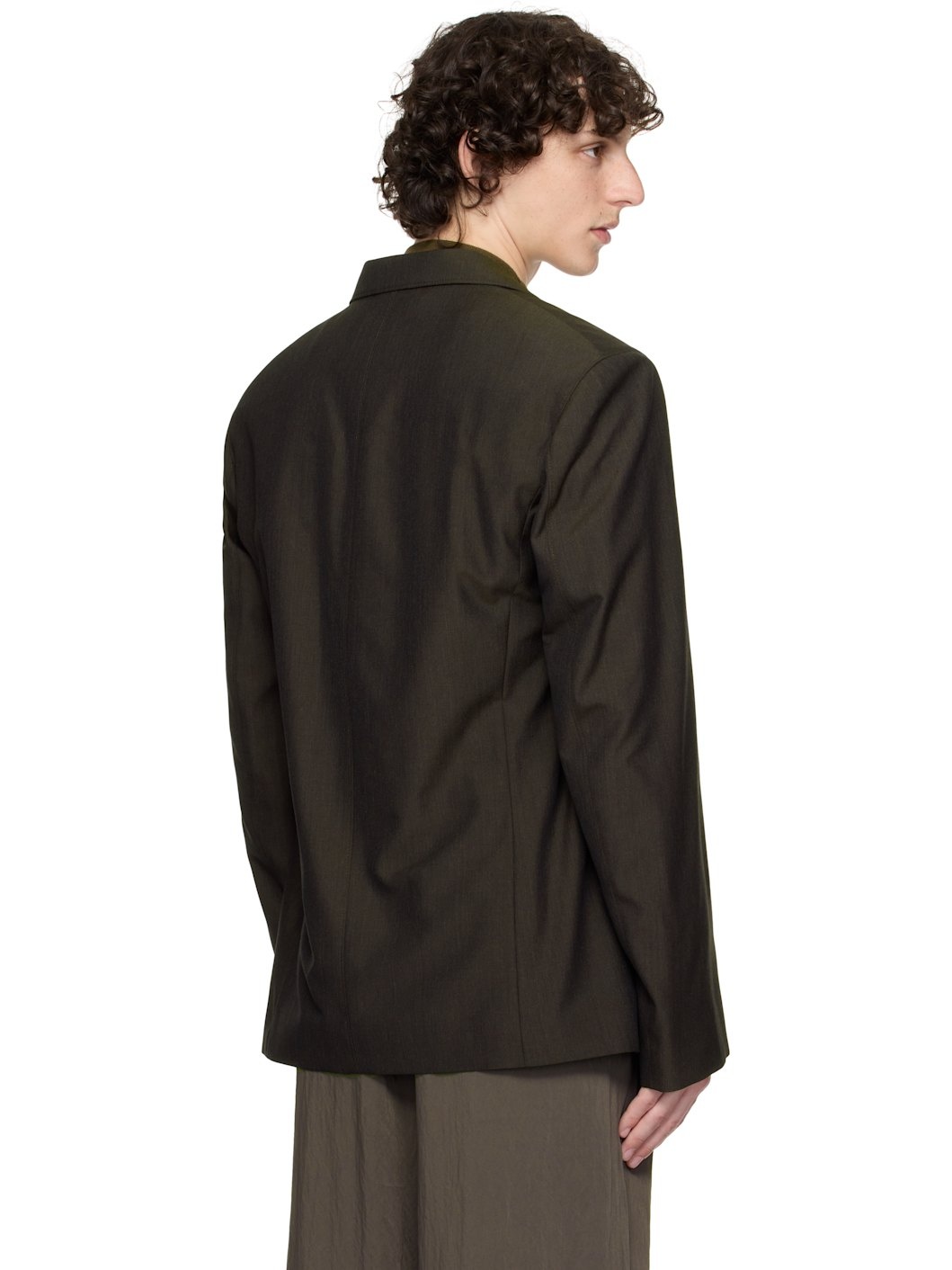 Brown Tailored SB Blazer - 3