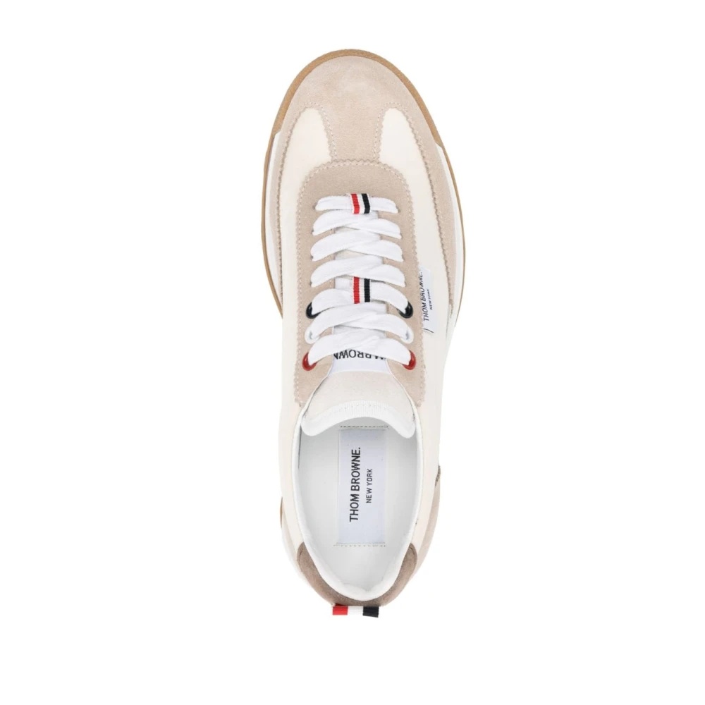 スニーカー THOM BROWNE Men Sneakers Brown MFD261A07989 215 Man BLACK Red Dot Sneakers in Leather XXM79K0Z280THC9MB999