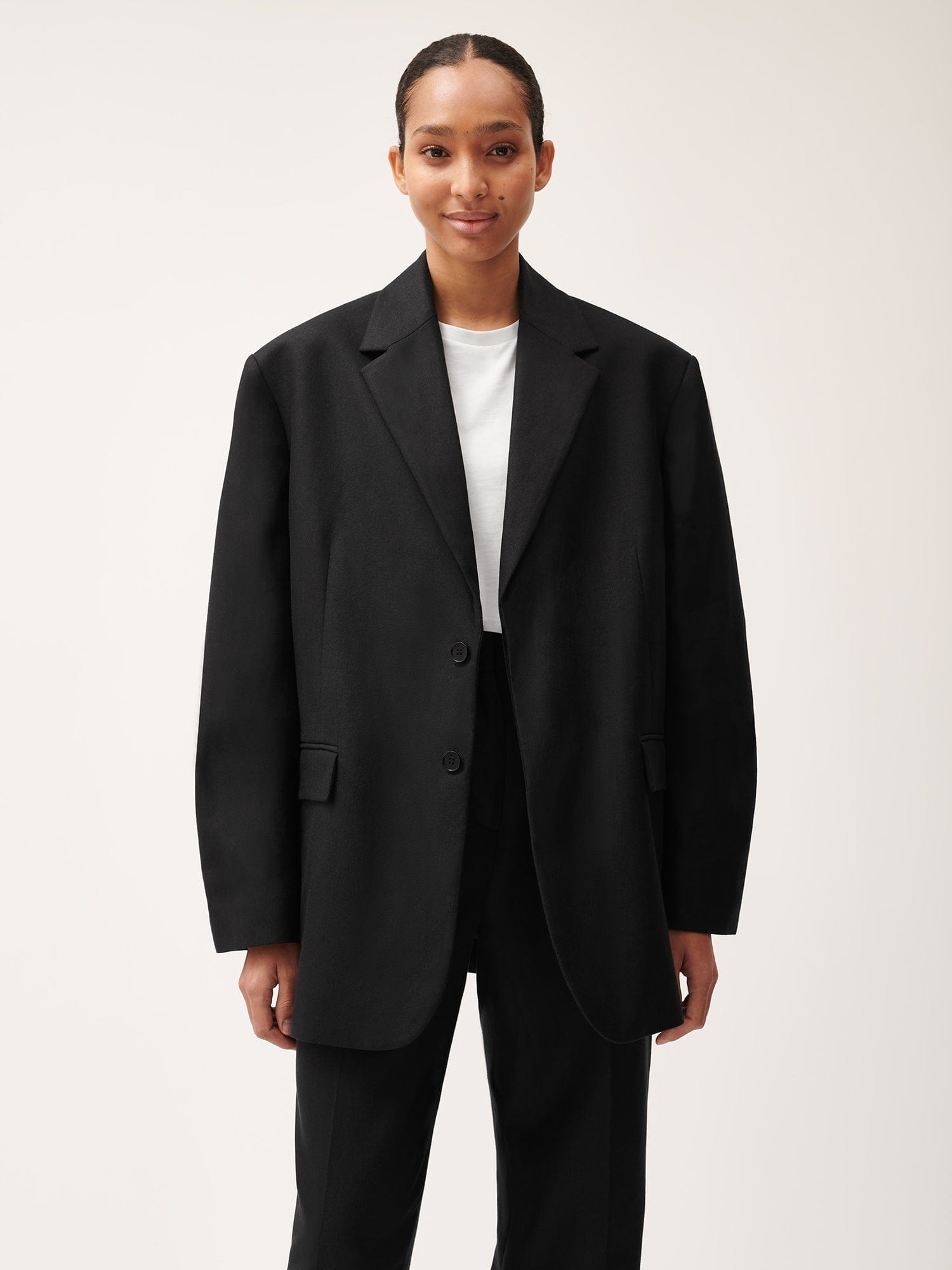 Womens DNA FrutFiber Oversized Blazer - Black - 3